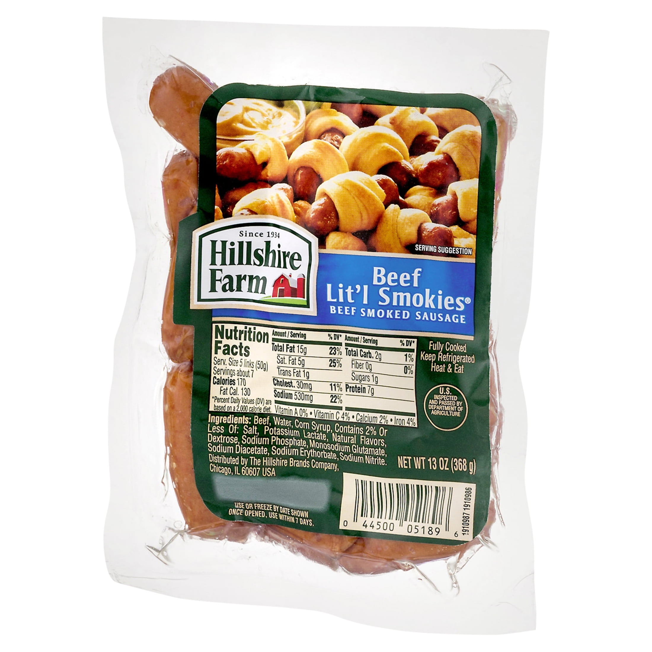 Hillshire Farm, Beef Lit'l Smokies, Beef Smoked, Sausage, 13 OZ (368 g)