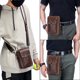 thumbnail image 2 of Bolso de cuero para hombre, bolso de viaje, bandolera, bandolera, monedero para teléfono celular BULLCAPTAIN Paquete de cuero, 2 of 7