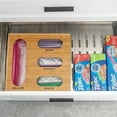 thumbnail image 2 of 1pc Bamboo Ziplock Plastic Bag Storage Organizer, Kitchen Organiser, Storage Box, Closet Organisers, Kitchen Drawer Organizers And Storage Use For Kitchen, 2 of 8