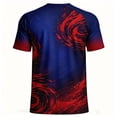 thumbnail image 6 of LEKWK USA Soccer Jersey for Men Patriotic V Neck Short Sleeve Fan Supporter Tees Tournament Mesh Top Statue Graphic Tee for Match Day Training Dark Blue XL, 6 of 6