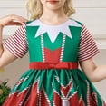 thumbnail image 6 of 4-9T Girls Christmas Princess Gown Dress Ugly Xmas Swing Party Casual Dress, 6 of 7