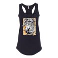 thumbnail image 2 of Wild Bobby Star Dust Horse Black and Yellow Distressed Vintage Women Racerback Tank Top, Black, Small, 2 of 6