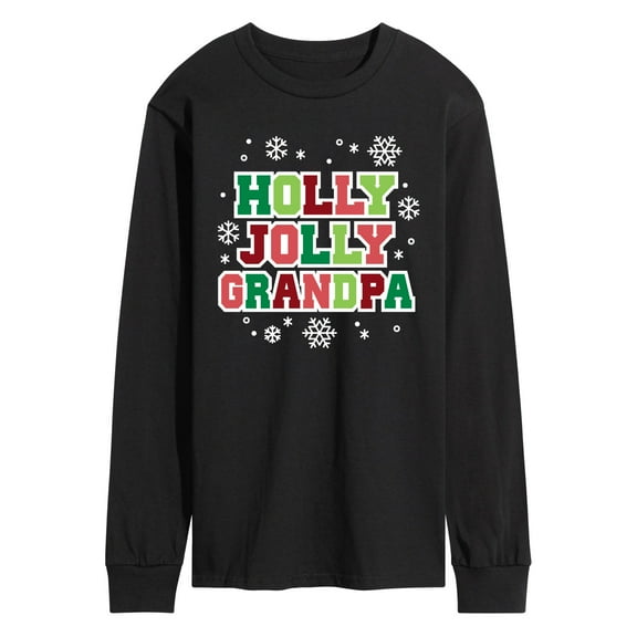 Instant Message - Holly Jolly Grandpa - Men's Long Sleeve Graphic T-Shirt