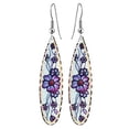 thumbnail image 5 of Artisan-crafted Copper Earrings Feature Flower Earrings Southwest Native Earrings Arrows Earrings Leopard Southwest Earrings (BlackFlower), 5 of 19
