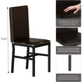 thumbnail image 4 of Cvortll Dining Room 4 Adult Modern Dining Table Sets with Chair, Black, 4 of 5