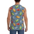thumbnail image 4 of Pofeuu Fruit Ice Cream Print Men's Muscle T-Shirt, Sleeveless, Muscle Tank, Classic Muscle Tee Top For Men Casual Sleeveless Muscle T-Shirt Trendy Clothes-Large, 4 of 7
