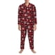 thumbnail image 3 of Balery Buffalo Plaid Snowflakes Pijama para Hombre de Dos Piezas con Manga Larga, Conjunto de Dormir y Descanso Suave con Bolsillos-Small, 3 of 7