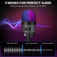 thumbnail image 4 of Zealsound Gaming Condenser Microphone with RGB Lights, Studio USB Mic for PC, Mac, iPhone, Plug & Play, Mute & Gain Control, Monitoring for Streaming, Podcasting, TikTok, YouTube, 4 of 8