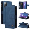 thumbnail image 1 of Case for Samsung Galaxy Note 20 5G Cover Zipper Pocket Wallet Case Magnetic Protective - Blue, 1 of 5