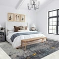 thumbnail image 2 of Abstract Grunge Grey Rug 4x5 Area Rugs Vintage Blue Gray Rugs Non Slip Low Pile Indoor Throw Carpet for Living Room Bedroom Gameroom Study Office Entrance Foyer, 2 of 7