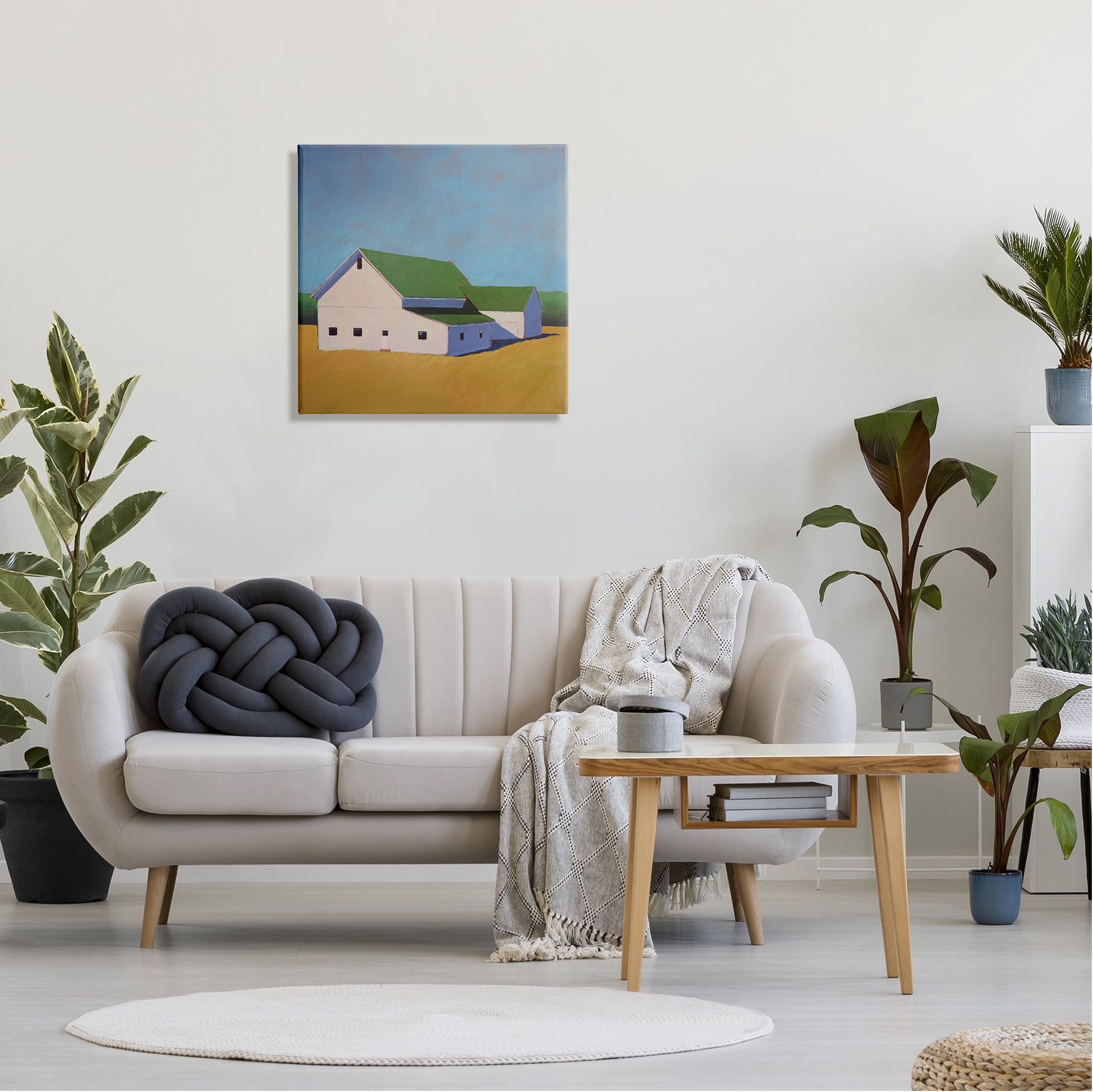 Stupell Industries Country Barn Landscape Travel & Places Painting Gallery Wrapped Canvas Art Print Wall Art, 24 x 24