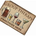 thumbnail image 4 of Bar Wall Decor Beer Signs Metal Tin Sign For Patio Backyard And Pool，Group Therapy Practiced Here Funny Personalized Vintage Signs For Home Decor Art Accessories Decorations Outdoor 8x12 Inch, 4 of 8