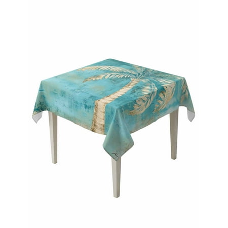 Green Tree Coastal Beach Table Cloth Vintage Tropical Plant Waterproof Tablecloth for Square Tables Reusable Washable Fabric Table Cover for Restaurant Kitchen Dining Tables 54 x54 Green Tree Coastal Beach Table Cloth Vintage Tropical Plant Waterproof Tablecloth for Square Tables Reusable Washable Fabric Table Cover for Restaurant Kitchen Dining Tables 54 x54