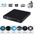 thumbnail image 1 of Xglysmyc USB2.0 External Blu Ray CD DVD Drive Burner,Slim Portable CD DVD RW BD-ROM Player Writer for Laptop Desktop Notebook Support Mac OS Windows XP/7/8/10 (Black), 1 of 4