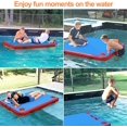 thumbnail image 3 of Inflatable Floating Dock Swim Air Platform Island Raft Mat for Lake Pool Beach Ocean with Rope Ladder, Non-Slip Surface, 3 of 5