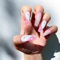 thumbnail image 4 of Prensa brillante en las uñas largas con diseños, pegamento falso de ataúd rosa en las uñas, clavos de Taichi para mujeres, uñas gruesas de ataúd de cobertura completa, uñas acrílicas para decoración Namotu HMYH840, 4 of 7