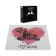 thumbnail image 5 of Ambesonne Wine Jigsaw Puzzle, Sketch Watercolor Heart, Heirloom-Quality Fun Activity for Family Durable Cardboard, 1000 pcs, Pink Coral Black, 5 of 5