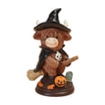 thumbnail image 2 of HaiSphere Halloween Decor Highland Cow Witch Statue - Vintage Halloween Decor Resin Figurine for Tabletop Shelf Mantel, Gothic Witch Decor Gift for Farmhouse Style Enthusiasts Collectors,C, 2 of 5