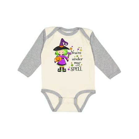 

Inktastic You re Under my Spell- cute Halloween witch Gift Baby Boy or Baby Girl Long Sleeve Bodysuit