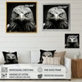 thumbnail image 4 of Designart "The Hunter'S Power Of The Bold Eagle" Animals Eagle Floater Framed Canvas Art Print, 4 of 5