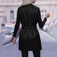 thumbnail image 4 of Xuewenshw Veste Sans Manches pour Femmes en Cuir PU Col Rabattu Veste Vêtements Isolés, 4 of 6