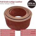 thumbnail image 2 of ELW 9-10 oz. 3.6-4mm Vintage Brown Straps, Belts, Strips 0.5"x60" 1.3x152cm - Belt Grade Latigo Leather for Cowhide Heavy DIY Craft - Pet Collars, Blanks, Accessory, Jewelry, Key Chains, 2 of 9