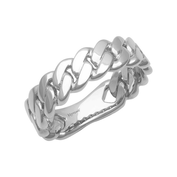 Keepsake Sterling Silver Cuban Link Men's Band