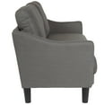 thumbnail image 4 of Flash Furniture Upholstered Living Room Loveseat with Single Cushion Seat and Slanted Arms in Dark Gray Fabric, 4 of 5