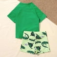 thumbnail image 4 of GYRATEDREAM Boys Two Piece Rash Guard Swimsuits Kids Short Sleeve Sunsuit Swimwear Sets 1-5 Years, 4 of 6