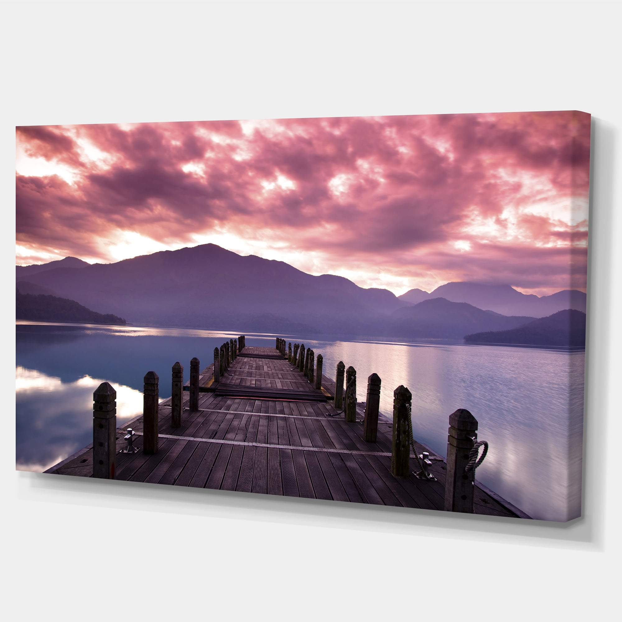 Designart 'Beautiful Spring Sea at Morning ' Photography Canvas Art Print