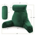 thumbnail image 5 of Nestl Reading Pillow, Extra Large Comfortable Bed Rest Pillow with Arms - Premium Shredded Memory Foam TV Pillow, Detachable Neck Roll & Lumbar Support Pillow - Hunter Green, 5 of 8