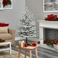 thumbnail image 5 of Nearly Natural 3' Flocked Fraser Fir Artificial Christmas Tree with 200 Warm White Lights and 481 Bendable Branches, 5 of 7