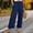 Navy, variant on Kelon Womens Wide Leg Pants High Waisted Elastic Drawstring Casual Lounge Trousers with Pockets S-3XL