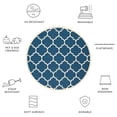 thumbnail image 5 of Safavieh Courtyard Alyssa Geometric Indoor/Outdoor Area Rug, Navy/Beige, 7'10" x 7'10" Round, 5 of 9