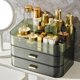 thumbnail image 2 of Organizador de maquillaje Decorcode, tamaño grande, con cajones apilables, color verde, 2 of 6