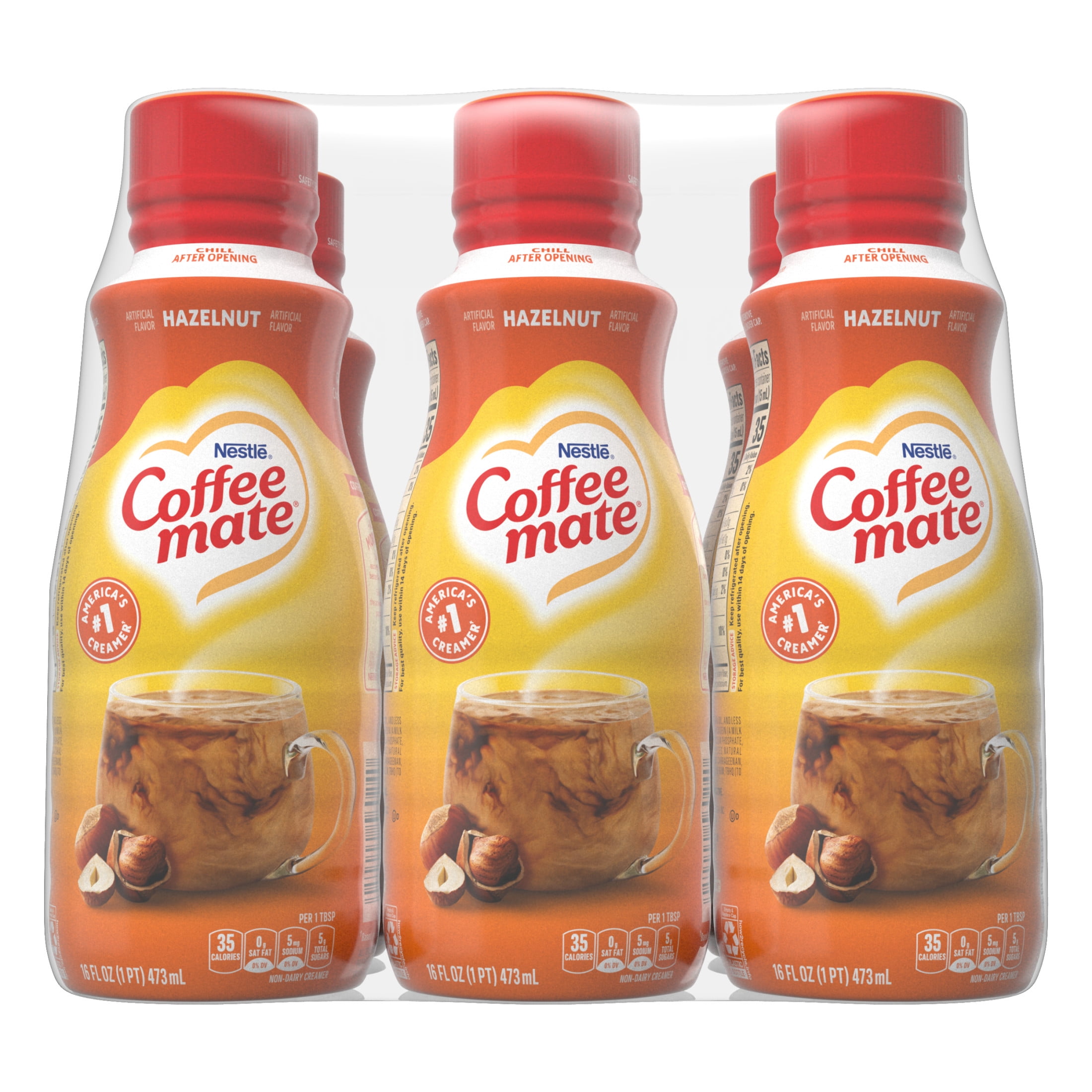 Nestle Coffee mate Hazelnut Liquid Coffee Creamer, 16 fl oz