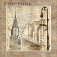 thumbnail image 2 of Mallett, Keith 26x26 Gold Ornate Wood Framed with Double Matting Museum Art Print Titled - New York Serenade, 2 of 4