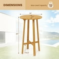 thumbnail image 3 of Gymax 24'' Bar Height Table w/ Footrest Patio Bistro Table for Indoors Outdoors, 3 of 6