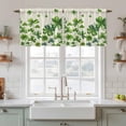 thumbnail image 2 of Saint Patrick''s Day Tier Curtains, Farmhouse Spring Botanical Clovers Light Filtering Kitchen Curtains, 2Pcs Rod Pocket Half Window Treatments Panels for Sink Cafe Cabinet Camper 27.5x24 Inch, 2 of 7