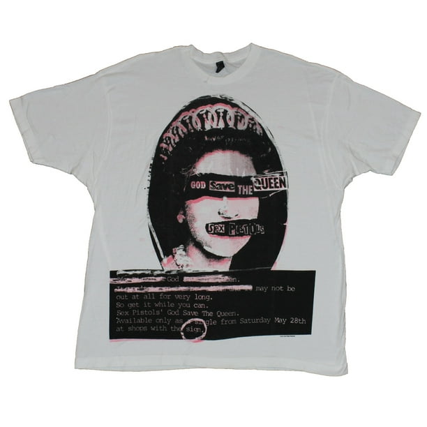 In My Parents Basement Sex Pistols Mens T Shirt God Save The Queen With Lyrics Image Walmart Com Walmart Com