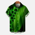 thumbnail image 2 of Midsumdr St. Patrick's Day Shirts for Men Casual Buttons Turndown Collar Shirts with Pocket Short Sleeve Plus Size Comfortable Hawaiian Shirt, 2 of 5