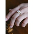 thumbnail image 6 of Hitanshu Jewels Radiant Cut Cubic Zirconia 14K Yellow Gold Plated Wedding Set Ring For His & Her, 6 of 6