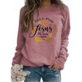 thumbnail image 2 of Fgnfyis Sweat à Capuche à Manches Longues et Col Rond Imprimé à la Mode pour Femmes, Chandails en Molleton Roses TTG, 2 of 4
