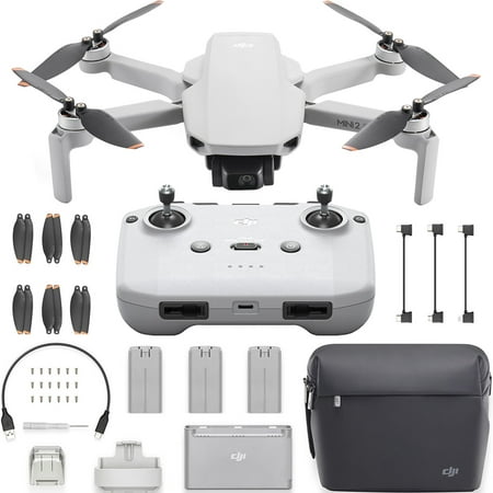 Open Box DJI Mini 2 SE Fly More Combo, Lightweight Drone with QHD Video, 10 km Video Transmission, 3 Batteries for Total of 93 Mins Flight Time, Automatic Pro Shots, Camera Drone for Beginners