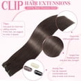 thumbnail image 4 of Extensiones de cabello Tebelove con clip, 100% cabello humano real, 24 pulgadas, 4 of 6