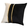 thumbnail image 2 of Riguas Pillow Case Plush Two-color Splicing Throw Pillow Cover Soft Stylish Decorative Cover with Hidden Zipper for Home, 2 of 7