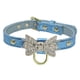 thumbnail image 1 of Joyería brillante del collar del collar del gato y de perro de la pajarita del diamante artificial del cuero lindo de lujo del diseñador, 1 of 5