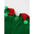 thumbnail image 4 of ZOEREA 7Pcs Kids Christmas Elf Green Set Outfit Velevt Suit Set Xmas Boy's Outfit with Elf Ears, Hat, Shoes, Belt, Socks 6-12Y, 4 of 7