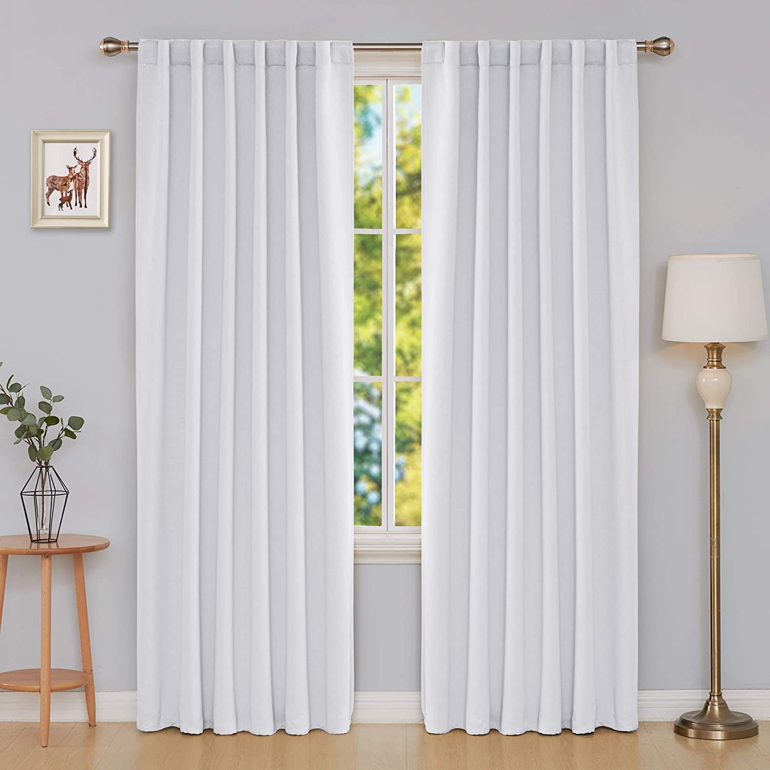 Deconovo Blackout Curtains Back Tab and Rod Pocket Thermal Insulated