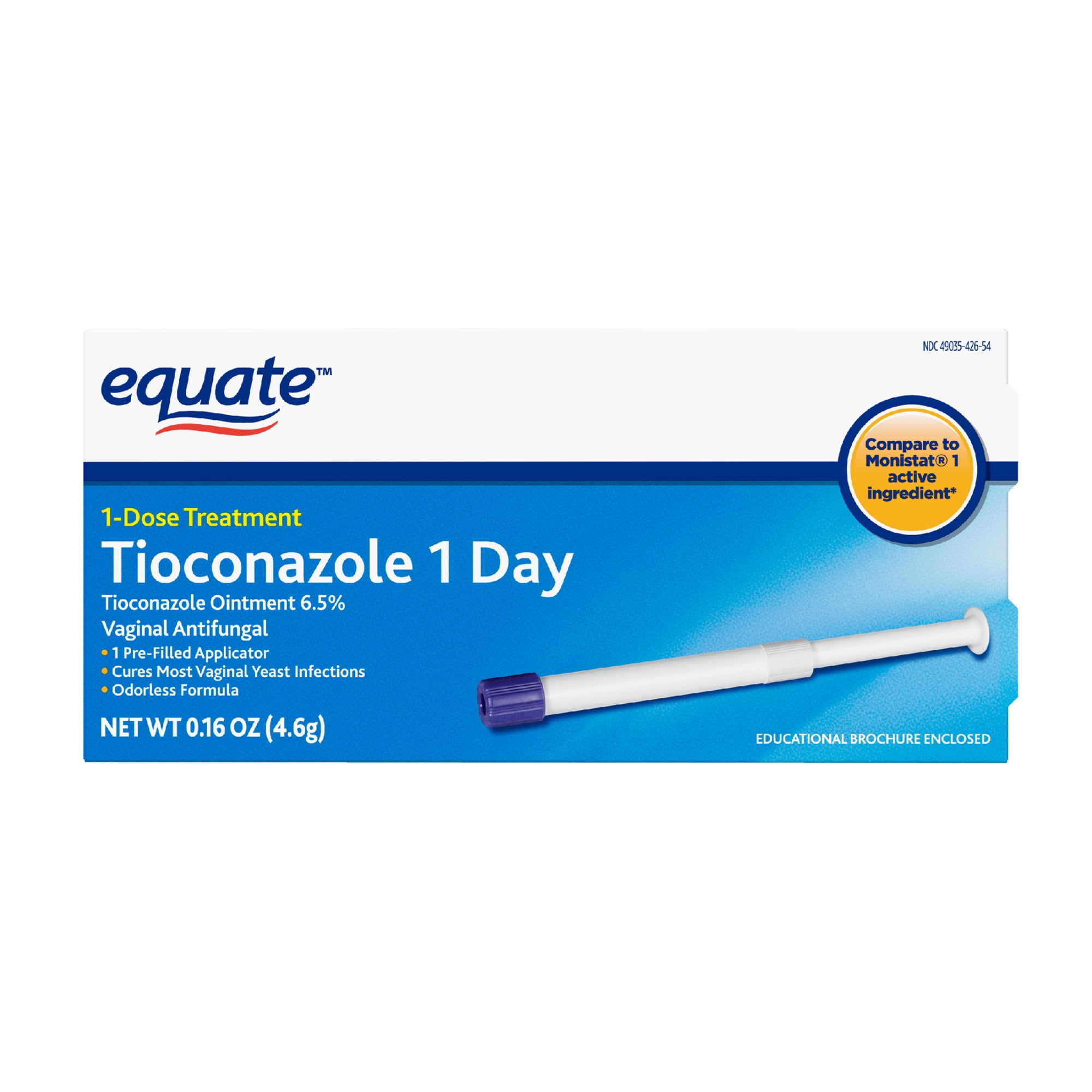 Equate Tioconazole 1 Day Antifungal Treatment, 0.16 oz, Compare to Monistat® 1 Active Ingredient